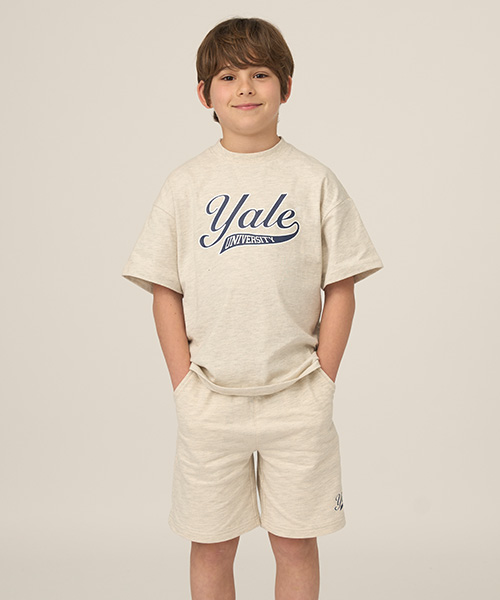 [예일키즈] 레터링 아트웍 하프 상하세트 A5M025_멜란지화이트 120